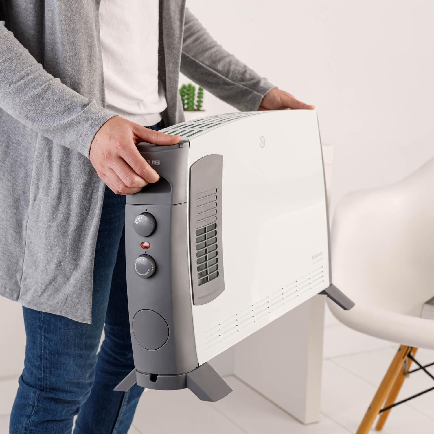 Thumbnail - Elektroheizung, Weiß, Metall, 2,000 W, 14x15x40 cm, Freizeit, Heizen & Kühlen, Heizstrahler