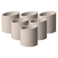 DUFTKERZEN ENERGY New Moon Home beige ø 8,6 x 9,1 cm 6er Set - Beige, Stein (9.1cm) - Villeroy & Boch