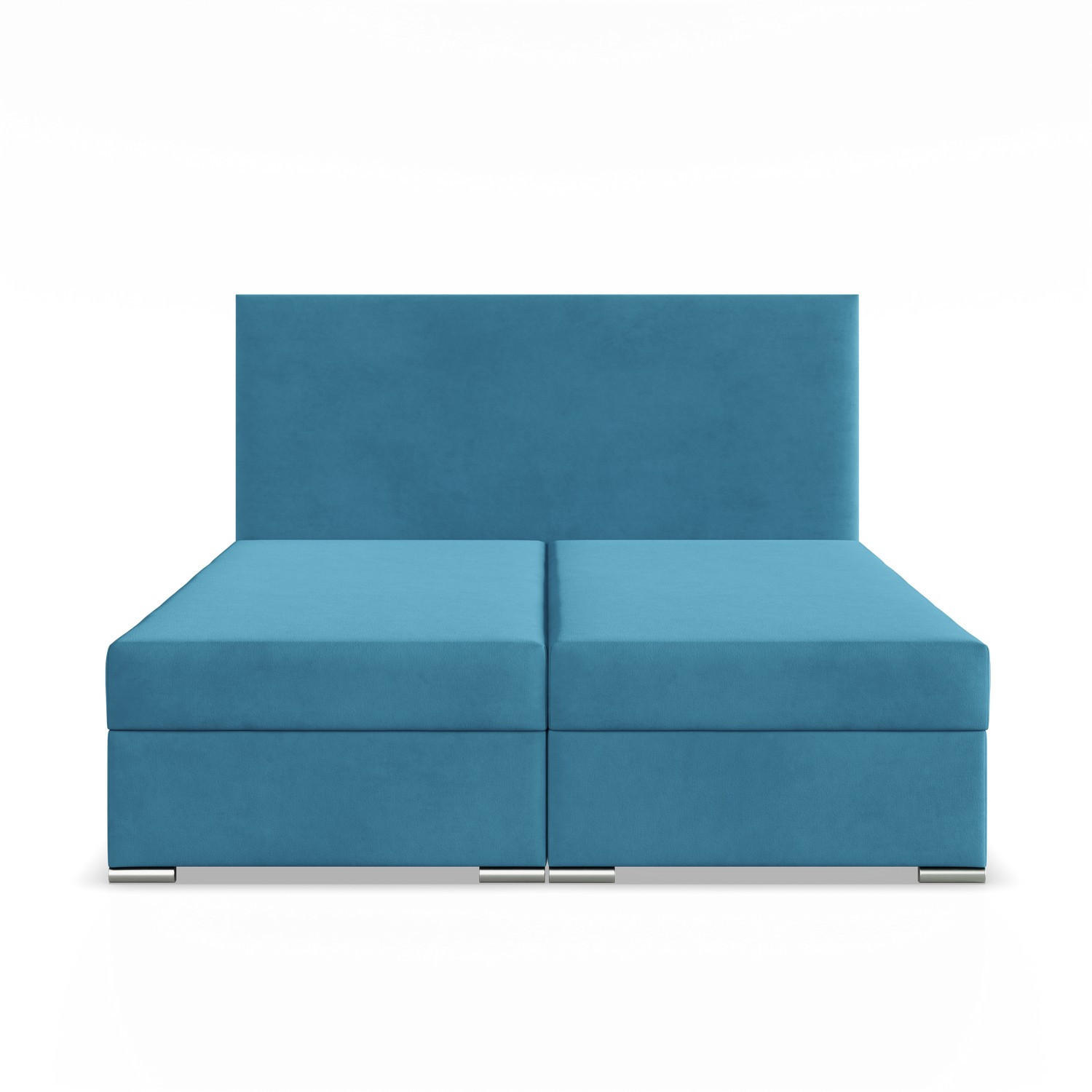 BOXBETT MIT KOPFTEIL 140x200 ZONZA, Blau - Blau, Textil (140/200cm) - Mebligo