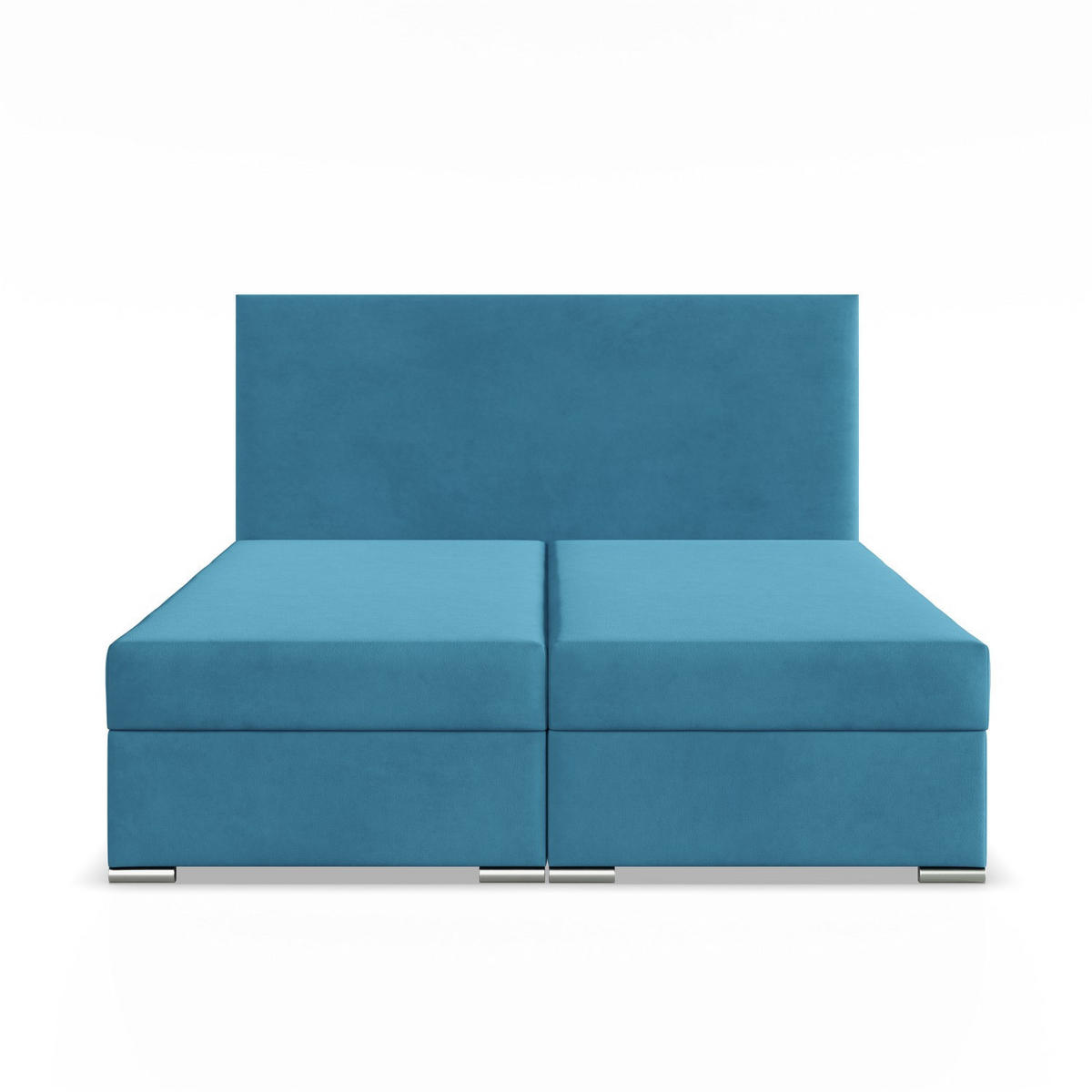BOXBETT MIT KOPFTEIL 160x200 ZONZA, Blau - Blau, Textil (160/200cm) - Mebligo