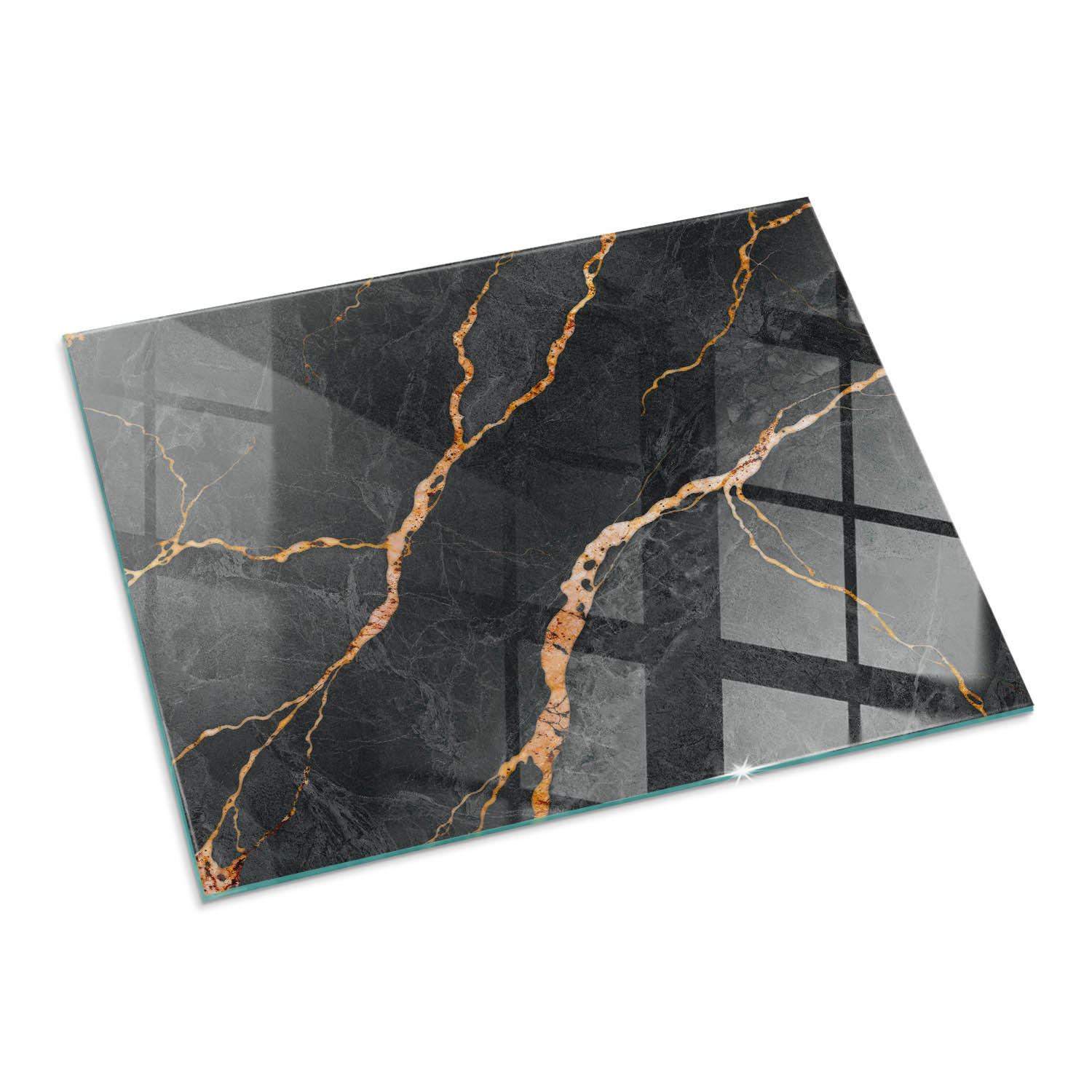 ArtPrintCave Glasplatte Schwarz 80x60x0.4 cm