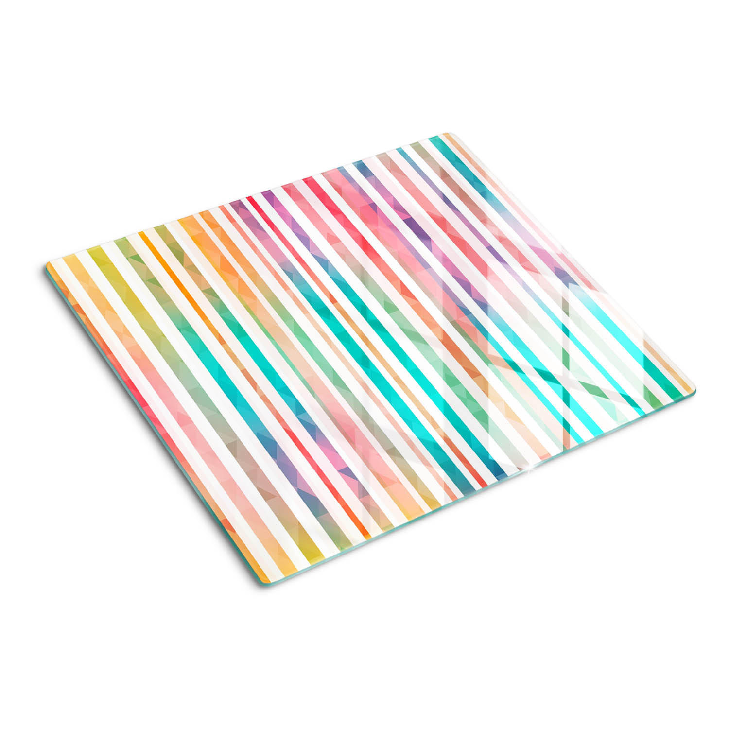 GLASPLATTE 60x52 cm Regenbogen - Multicolor, Glas (60/0.4/52cm) - TULUP