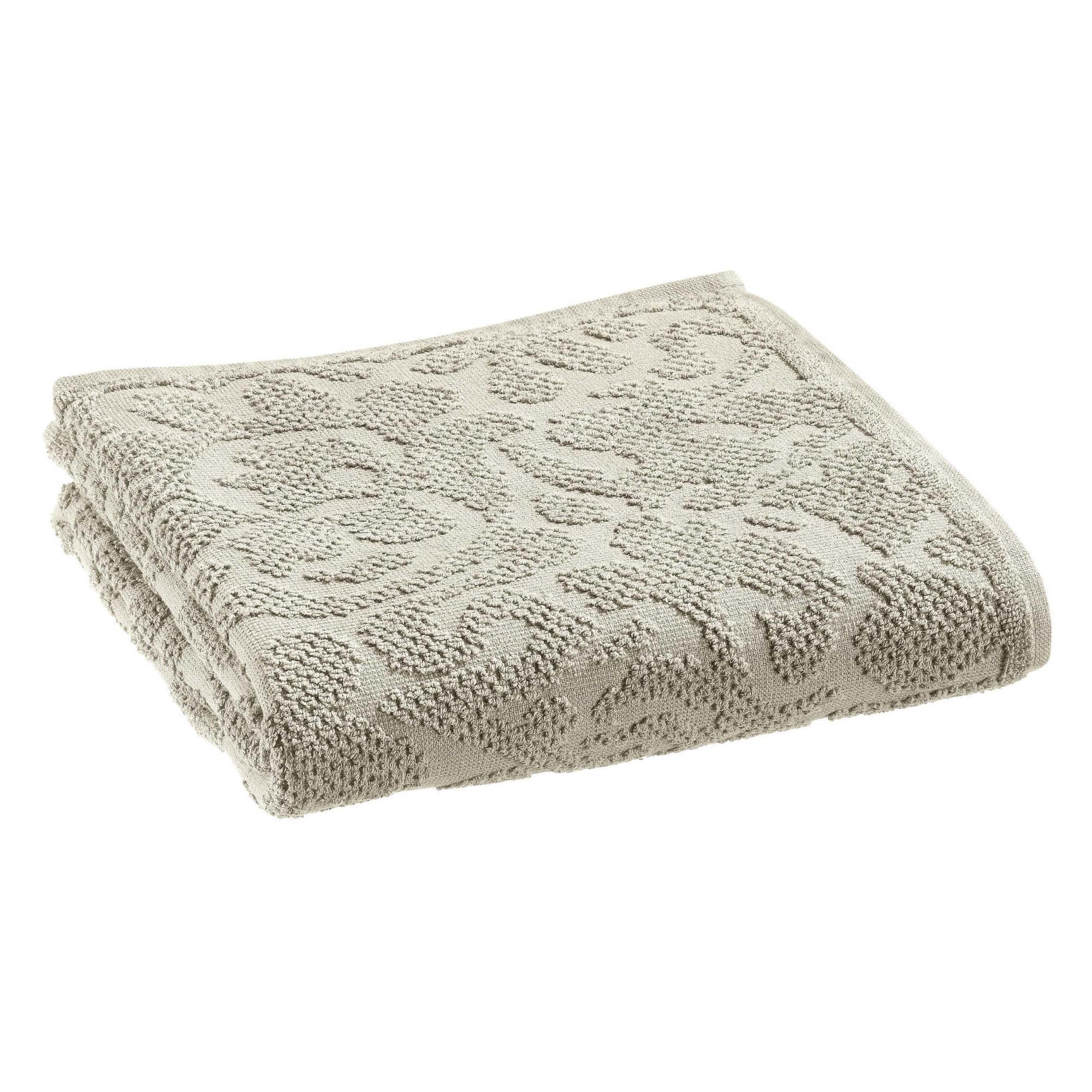 HANDTUCH Gilda perlweiß 50 x 100 cm - Hellgrau, Textil (50/100cm) - Vivaraise