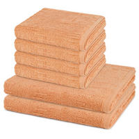 FROTTIERSET Premium 6-teilig - Orange, Textil (50/100cm) - Ross