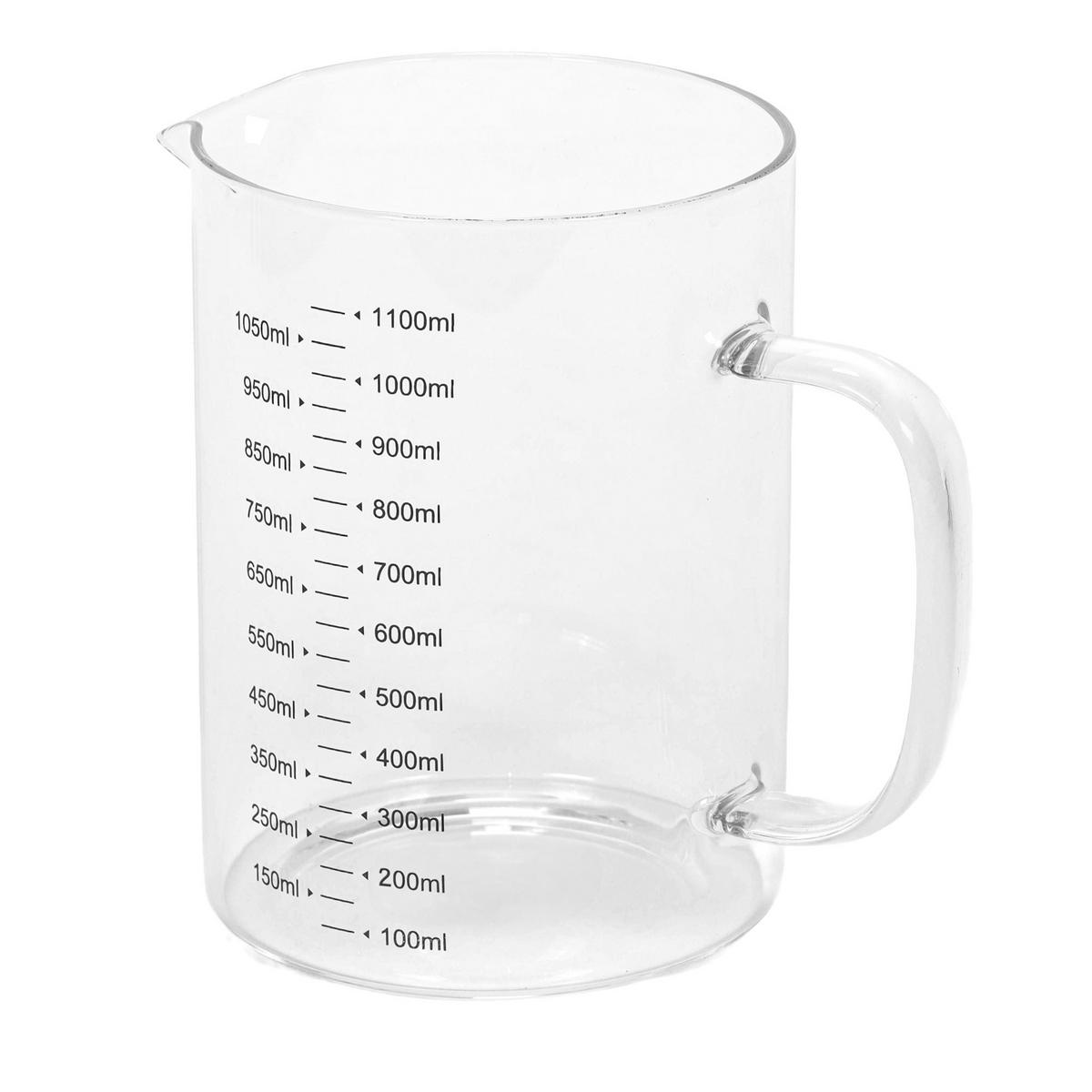 MESSKANNE aus Glas Zopa 1 l 17/11/15 cm - Transparent, Glas (11/15/17cm) - Excellent Houseware