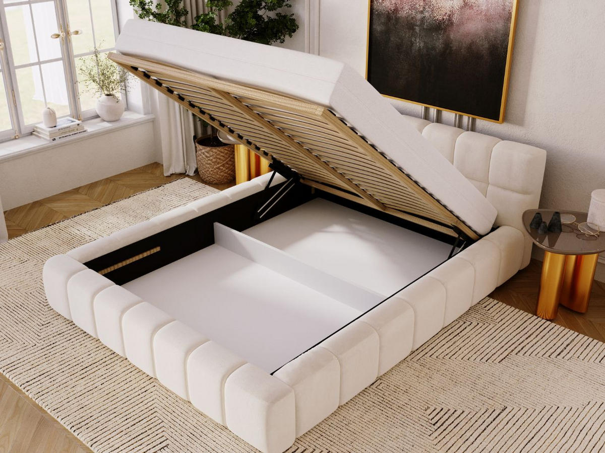 POLSTERBETT Alicante 120x200 Beige - Beige, Textil (120/200cm) - Graingold