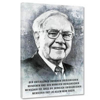 WANDBILD XXL "Erfolg bedeutet Nein zu sagen!" - 80 x 120cm - Weiß, Textil (80/120cm) - Hustling Sharks