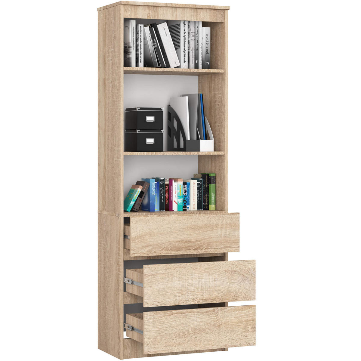 STANDREGAL Eiche Sonoma 180/60/35 - Sonoma Eiche, Holzwerkstoff (60/180/35cm) - RAUMHIRSCH FURNITURE