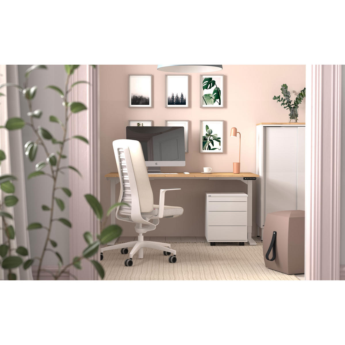 HOCKER Syneo Line / Braun - Braun, Textil (39.5/50.5/39.5cm) - ASSMANN