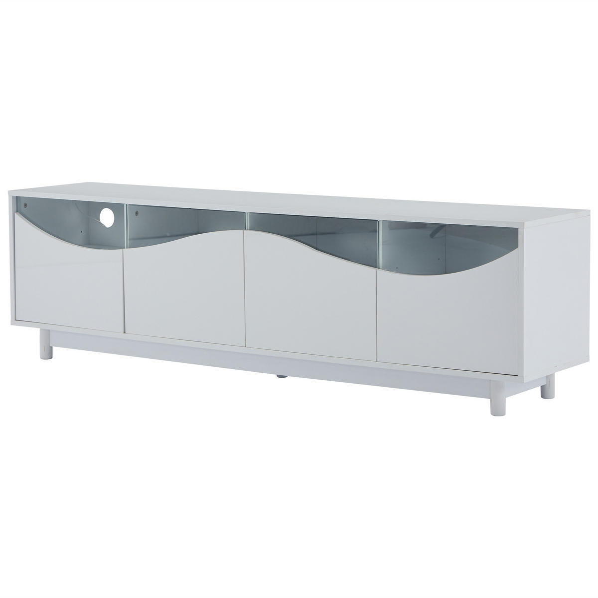 TV-MÖBEL Verona Weiß 175/38/51 cm - Weiß, Holzwerkstoff (175/51/38cm) - PANGIVO