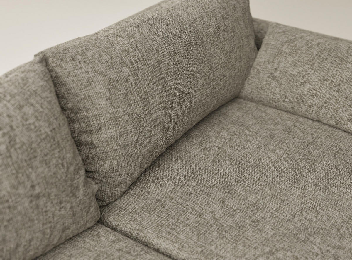 ECKSOFA MIT SCHLAFFUNKTION Leon Braun Chenille-Stoff - Schwarz/Braun, Holz/Holzwerkstoff (148/239cm) - Maison de Reve