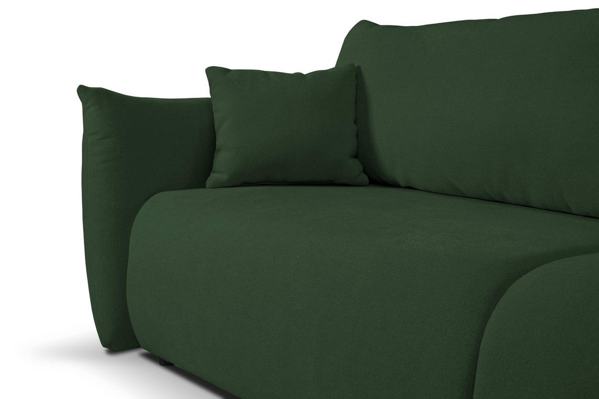SOFA Hallora - Grün (Melody 08) - Grün, Holzwerkstoff (240/88/108cm) - Möblo