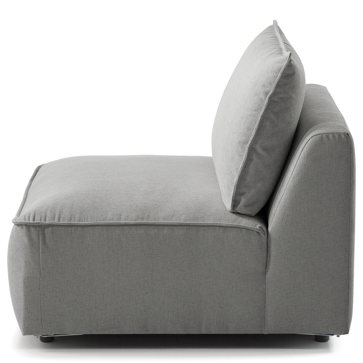 MODULSESSEL - Hellgrau, Textil (80/82/99cm) - home24