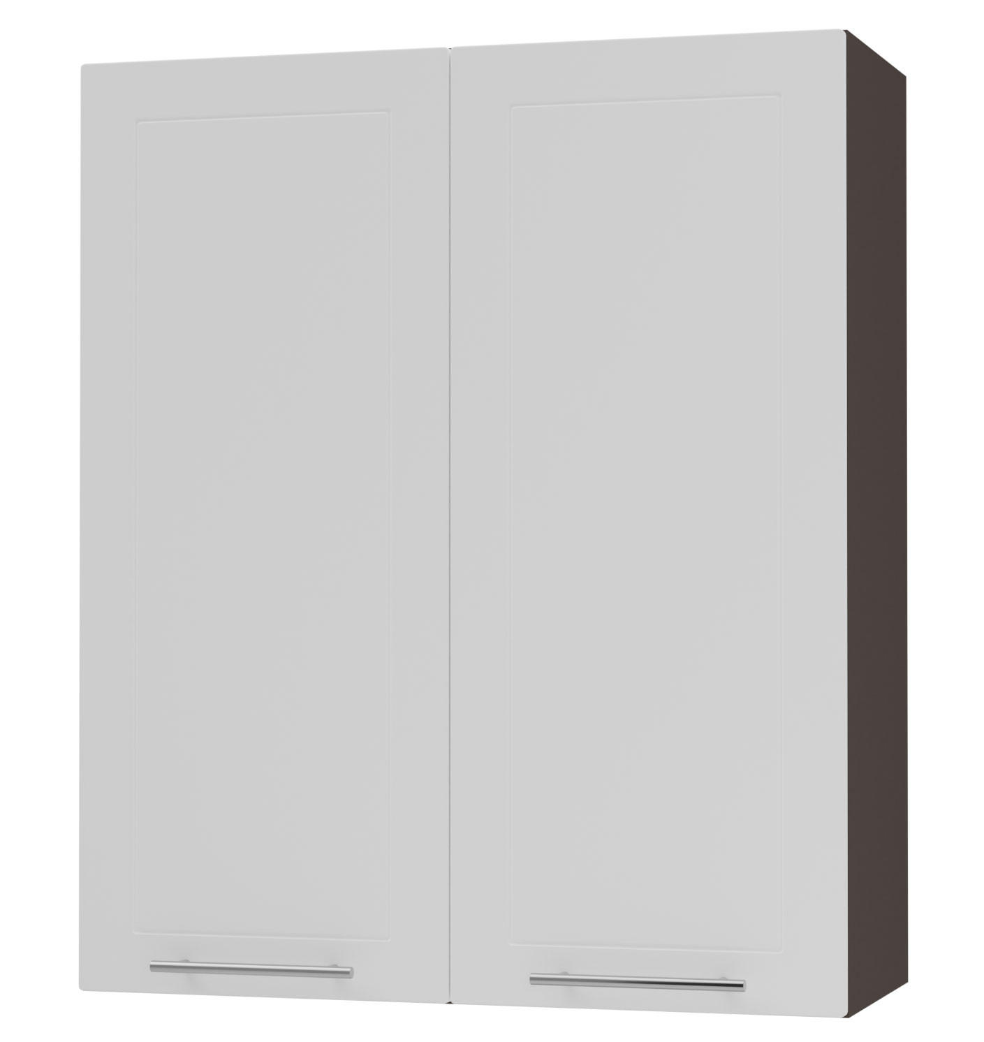 Feldmann-Wohnen Küchenhängeschrank Weiß, Dunkelgrau 80x96x32.5 cm
