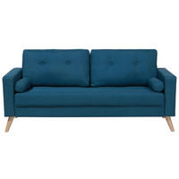 2-SITZER-SOFA Polyester Blau Kalmar - Hellblau, Textil (182/88/74cm) - Beliani