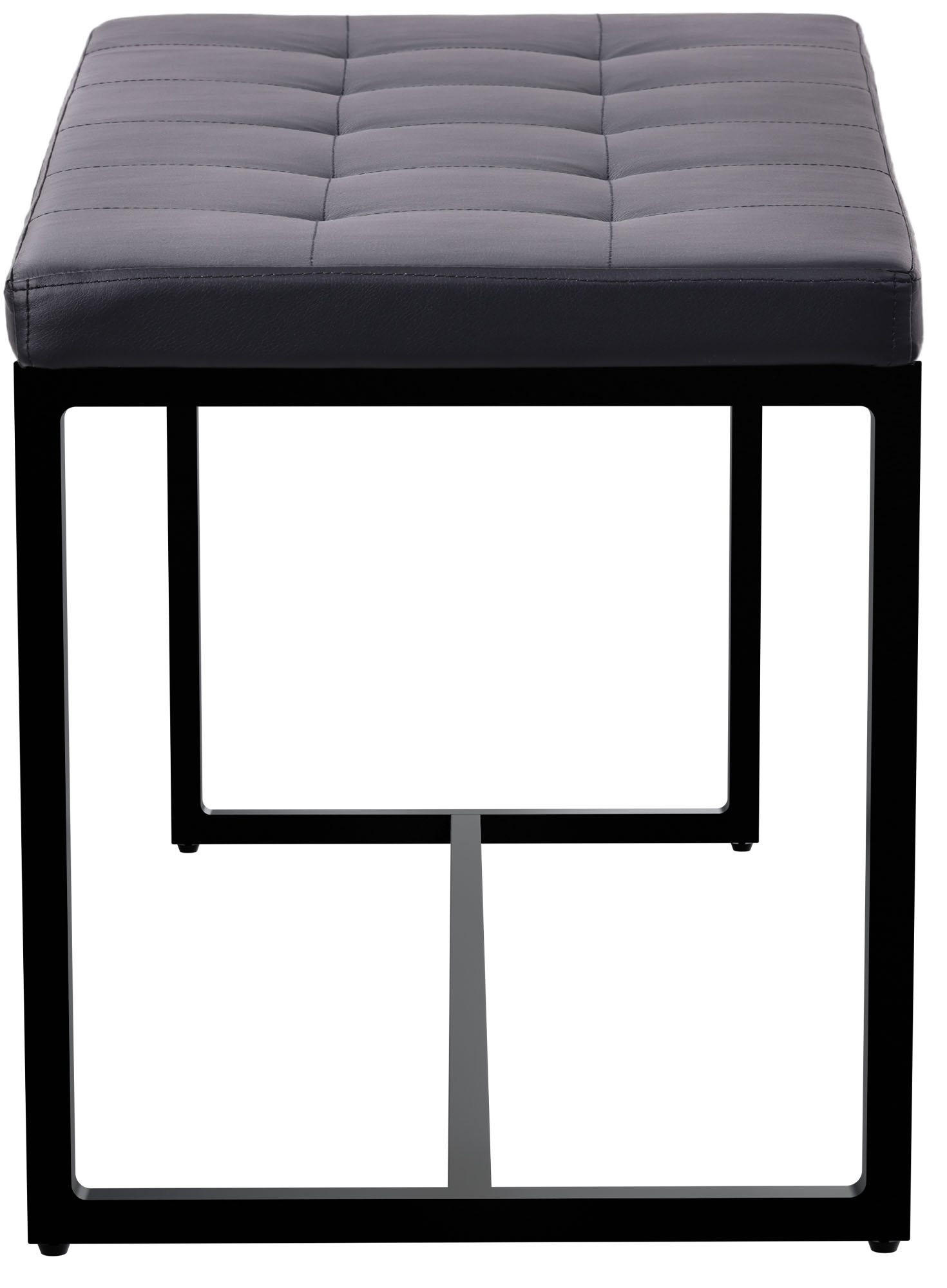 SITZBANK Elvion Kunstleder schwarz - Schwarz, Kunststoff (100/48/40cm) - TPFLiving