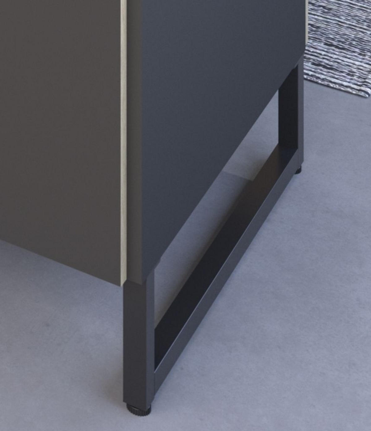 MINIKÜCHE grau, Eiche, Komplett-Set 3-teilig - Eichefarben/Grau, Holzwerkstoff (240/196/67cm) - Parisot Meuble