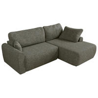 ECKSCHLAFSOFA CUBO L Grau Struktur - rechts - Schwarz/Grau, Kunststoff/Textil (187/273cm) - MKS