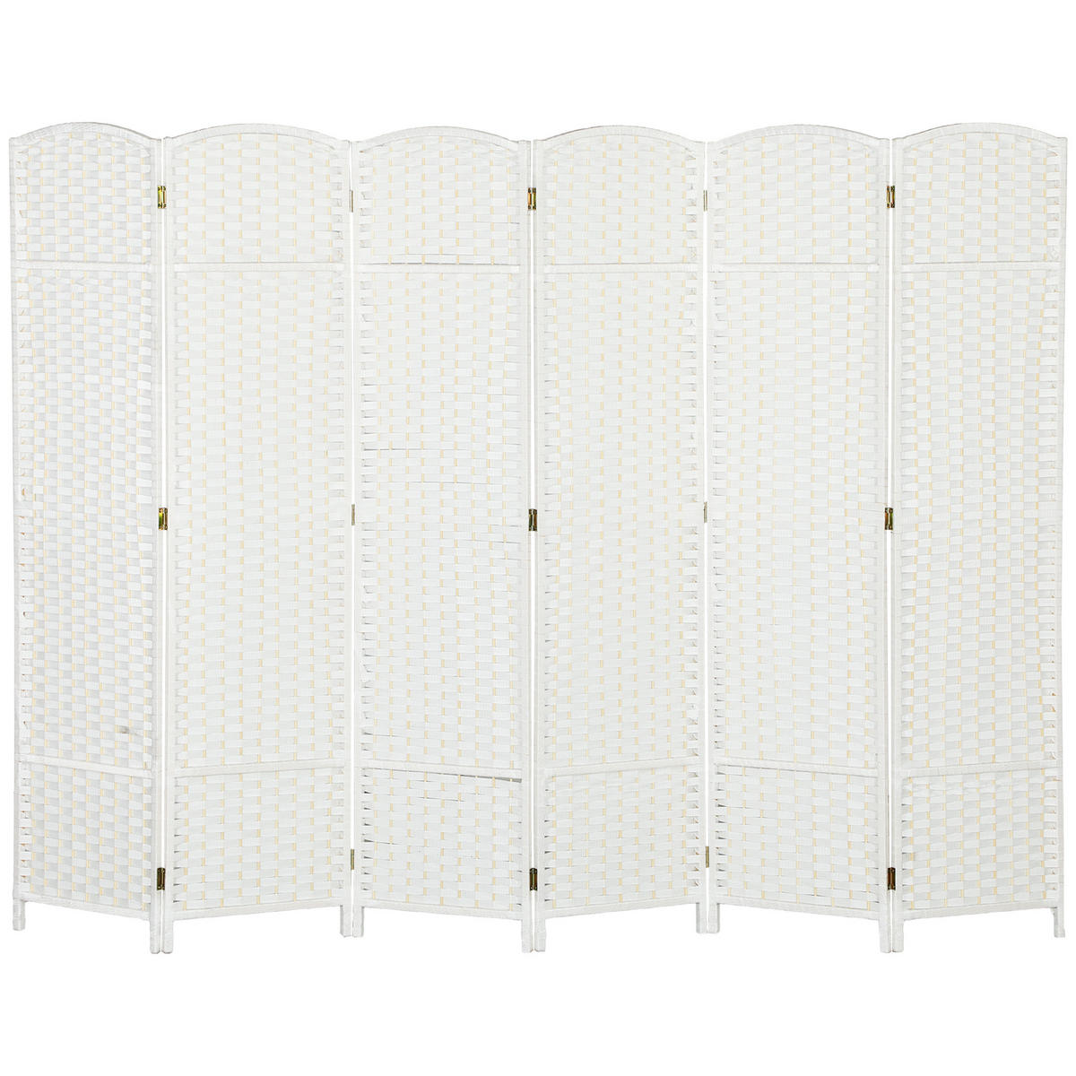 PARAVENT 6-teilig DE-08840 Weiß - Weiß, Kunststoff (240/170/1.6cm) - ComfortXL