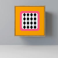 SIDEBOARD TEARS IN HEAVEN, Eichefarben, 57,5x42x57,5 cm, Ohne Füße - Eichefarben/Multicolor, Holzwerkstoff (57.5/57.5/42cm) - SpaceRebels