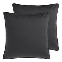 ZIERKISSENHÜLLE VELVET SIGNATURE - Anthrazit, Textil (45/45cm) - Tom Tailor