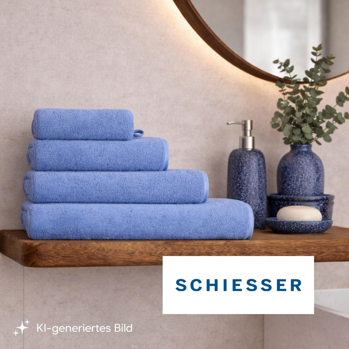WASCHHANDSCHUHSET Milano - 5-teilig - 16x22 cm - Hellblau - Hellblau, Textil (16/22cm) - SCHIESSER