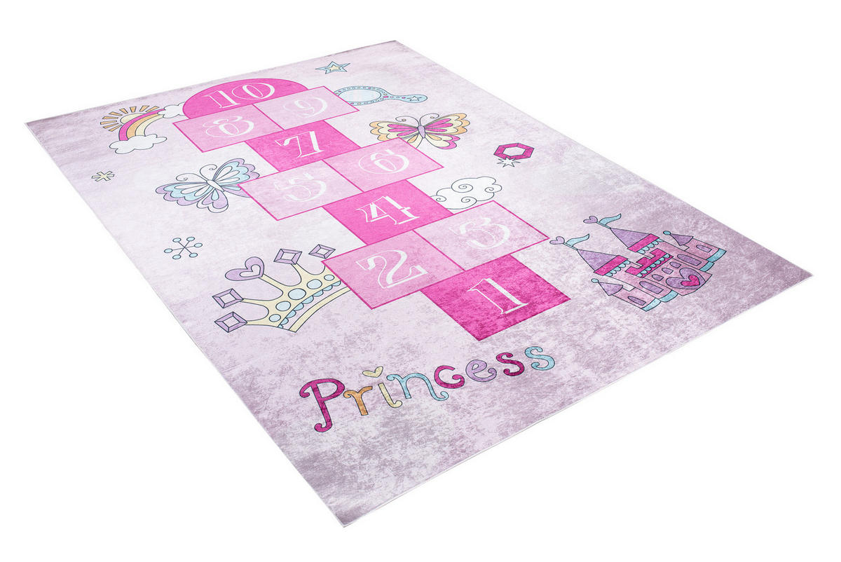 TEPPICH EMMA Rosa 80/150 cm - Rosa, Kunststoff (80/150cm) - Tapiso