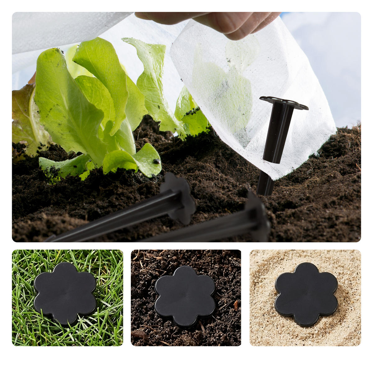 KOLÍK Černý 100dílná-sada plast 11,5 cm - černá, plast (2.8/11.5/2.8cm) - Relaxdays