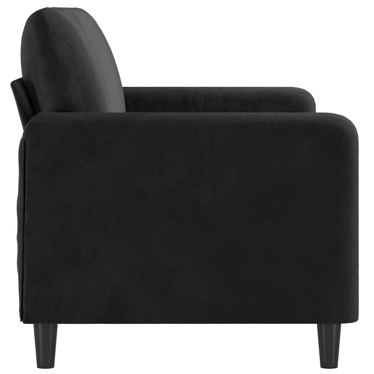 2-SITZER-SOFA Creglingen - Schwarz, Naturmaterialien (158/80/77cm) - Nettlife