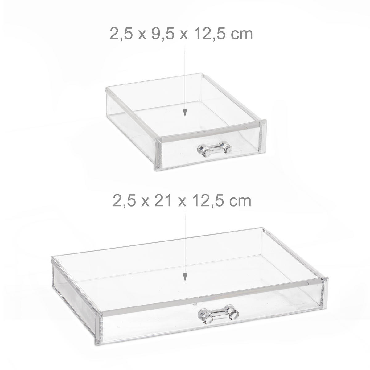 MAKEUP-ORGANIZER - Multicolor, Holz/Kunststoff (23.5/11/15cm) - Relaxdays