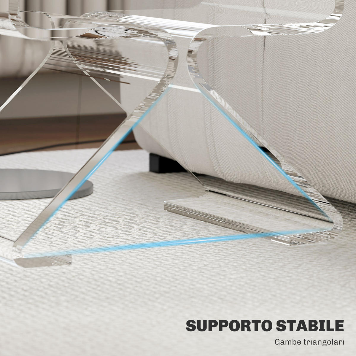 BEISTELLTISCH Transparent 1 Stück - Transparent, Kunststoff (40/30/45cm) - GiPP
