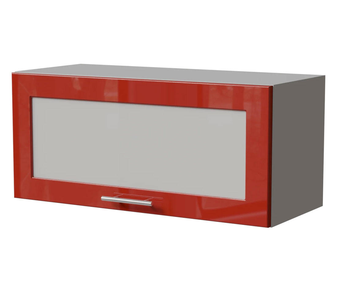 Feldmann-Wohnen Klapphängeschrank Rot, Grau 80x36x32.5 cm