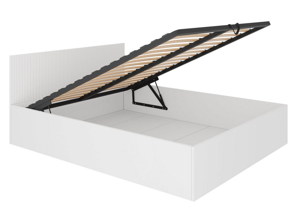 DOPPELBETT Tireno 160 - Weiß, Holzwerkstoff (160/200cm) - MIRJAN24