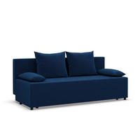 SOFA 3-SITZER MIT SCHLAFFUNKTION FERMO Dunkelblau - Dunkelblau, Textil (92/95/191cm) - Mebligo