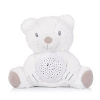 MUSIKSPIELZEUG Spieluhr-Plüschtier PIL0250 weiß 100% Polyester, Melodien, Projektor, Lichter, waschbar, Lernspielzeug - Weiß, Textil (26/28/15cm) - Chipolino