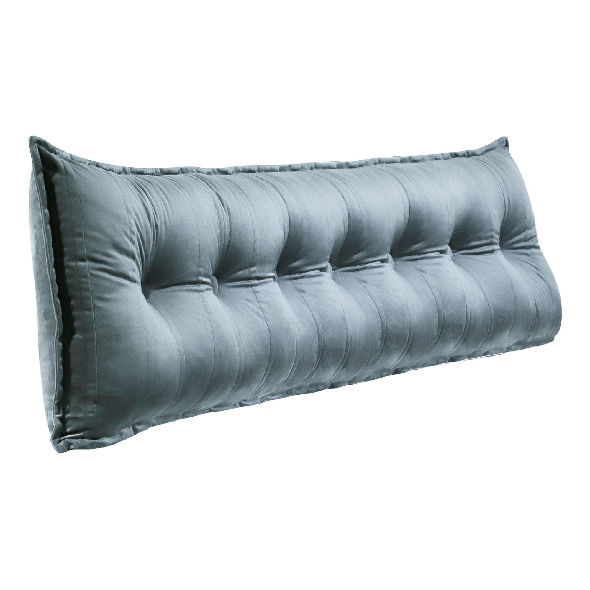 RÜCKENKISSEN Samtlook Grau 200 cm - Grau, Textil (45/200cm) - Vercart