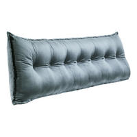 RÜCKENKISSEN Samtlook Grau 200 cm - Grau, Textil (45/200cm) - Vercart