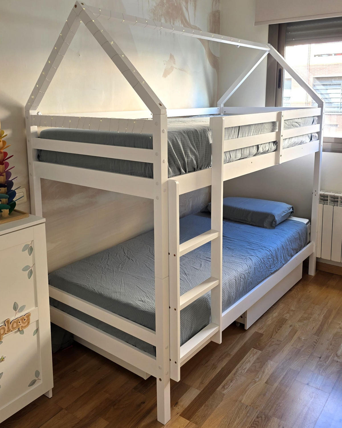 PATROVÁ POSTEL 90/200 cm Bílá Ternas - bílá, dřevo (90/200cm) - Beliani