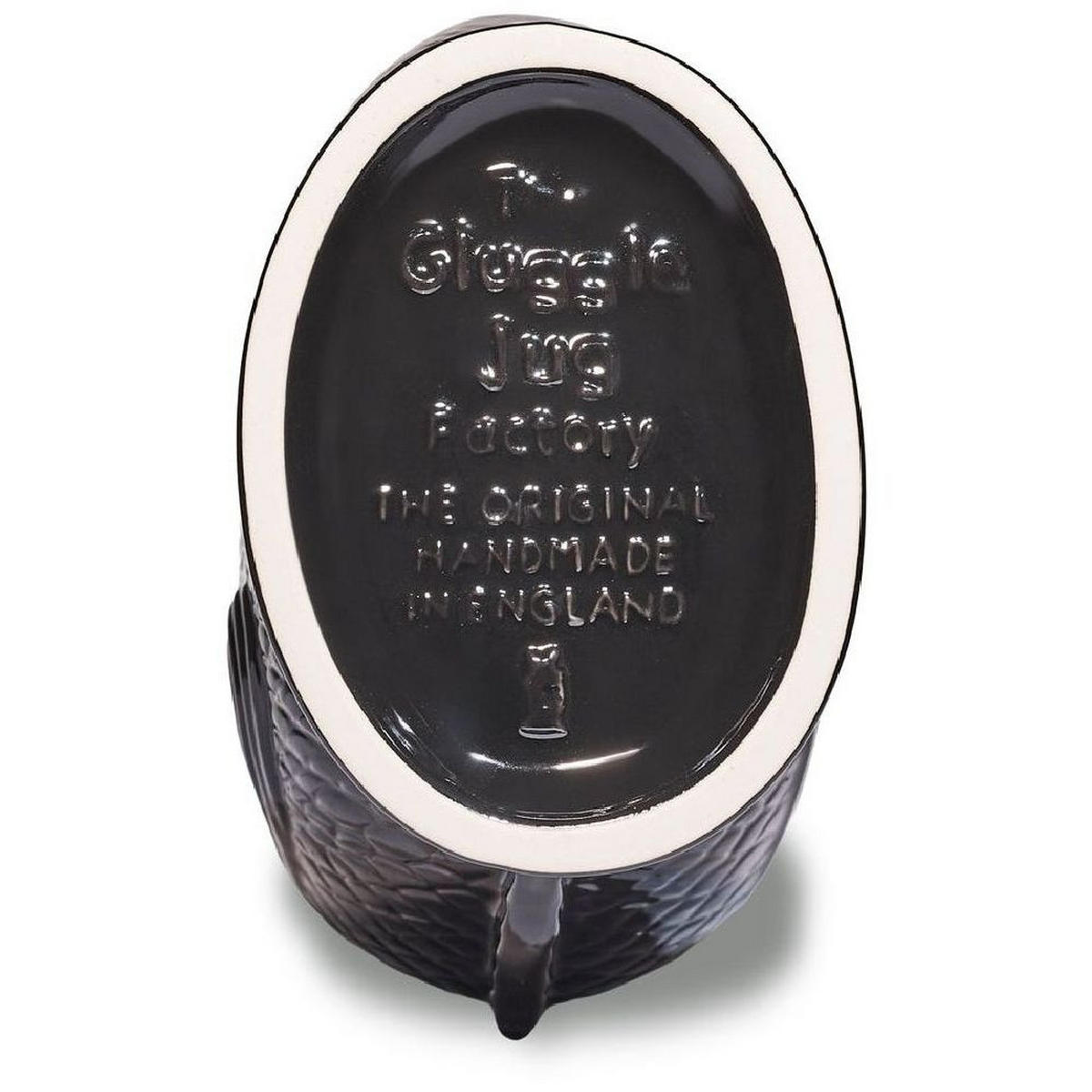 KARAFFE mit „Gluck-Gluck“-Geräusch 27,5/17/9,5 cm - Schwarz Hochglanz, Keramik (1.2L) - Gluckigluck