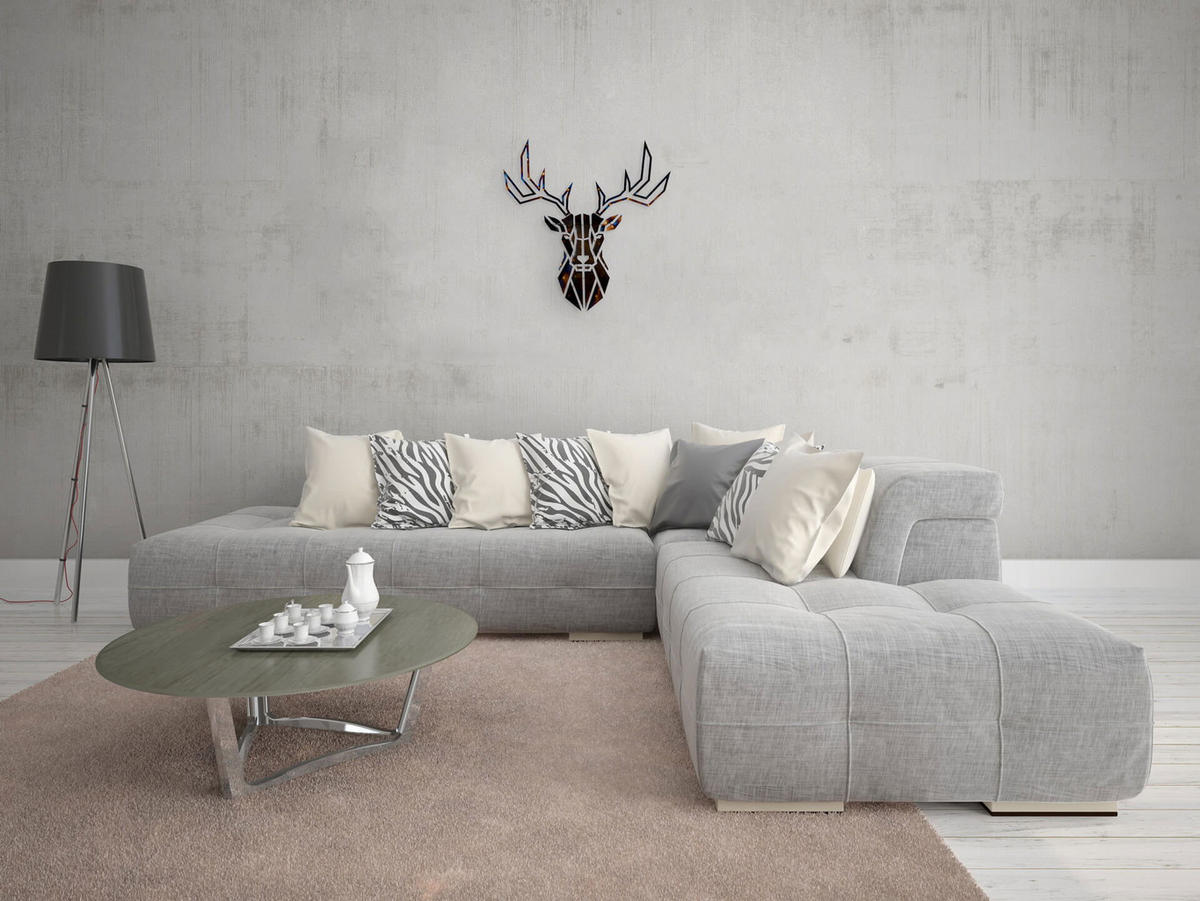 WANDDEKO Braun 80/77 cm - Braun, Metall (2.21/77/3cm) - KUNSTLOFT