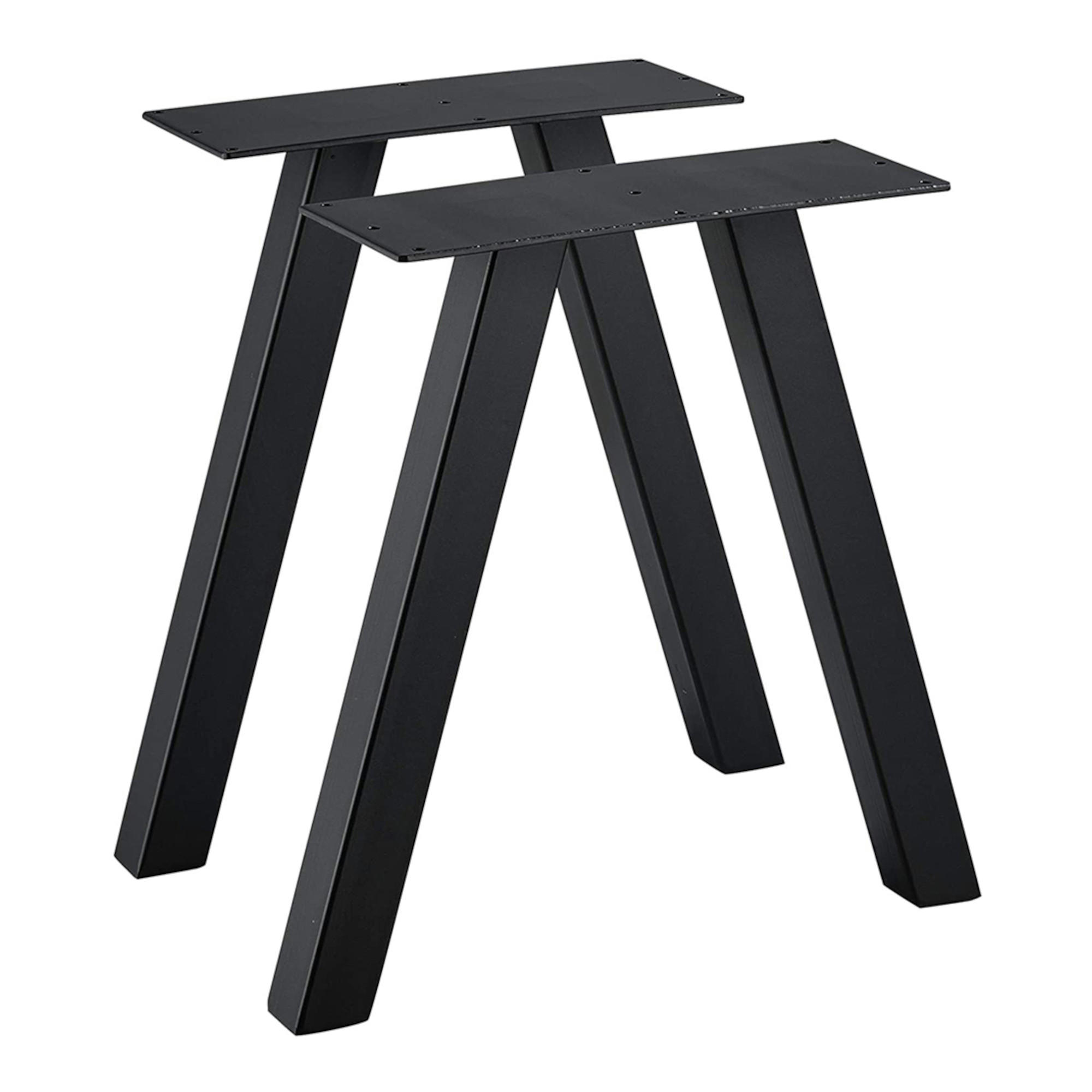 TISCHGESTELL-SET 2 TLG. Mariager - Schwarz, Metall (30/42/3cm) - [en.casa]