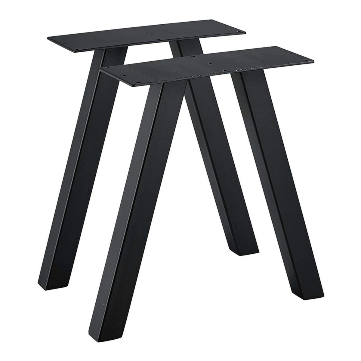 TISCHGESTELL-SET 2 TLG. Mariager - Schwarz, Metall (30/42/3cm) - [en.casa]