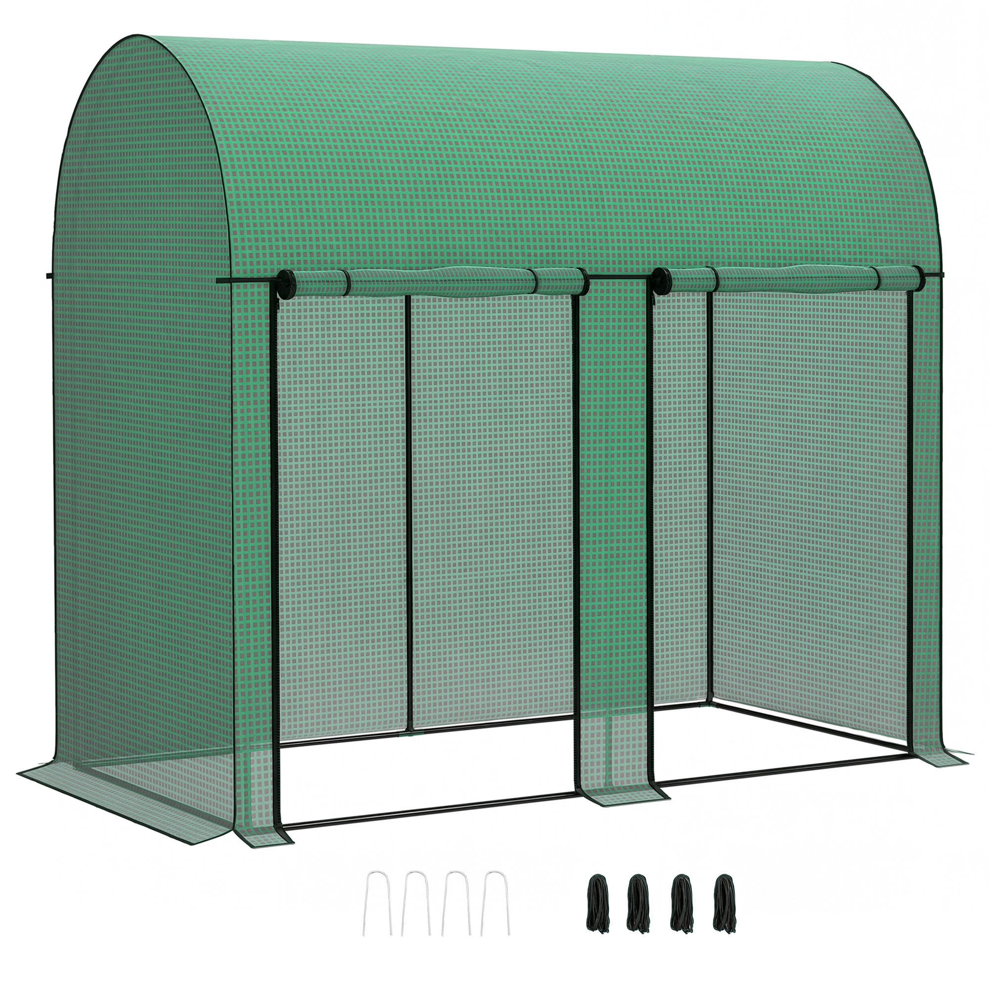 TOMATENGEWÄCHSHAUS DE-11991 2 Türen & UV-beständig Grün - Grün, Kunststoff (100/178/200cm) - ComfortXL