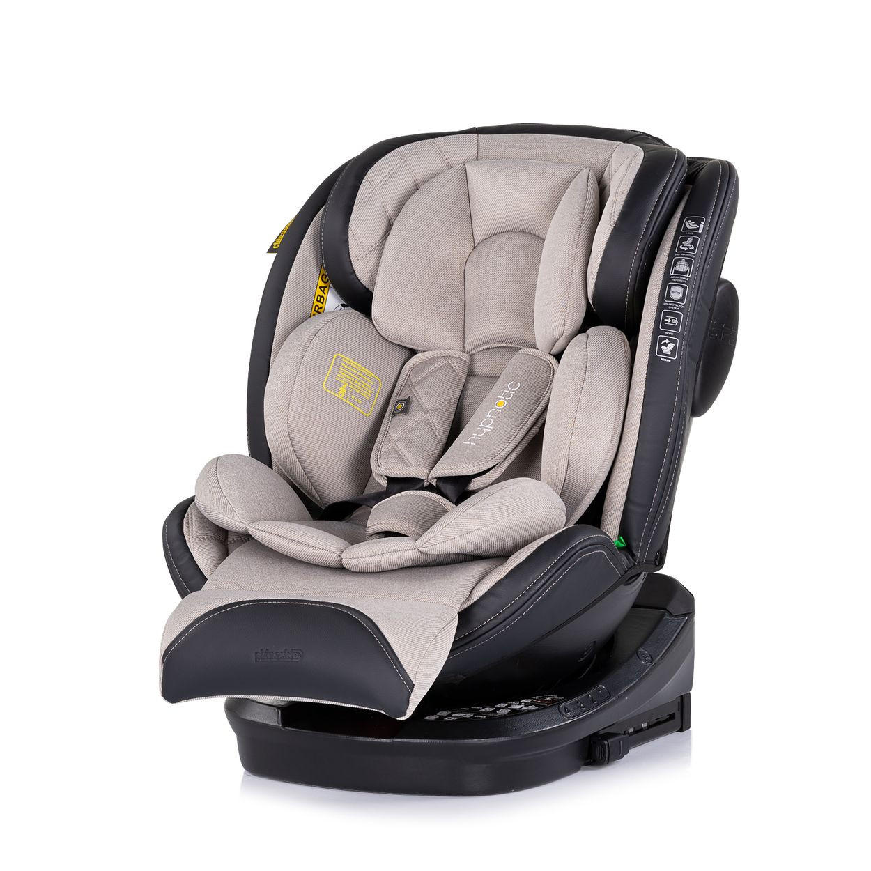 KINDERSITZ Hypnotic i-Size beige (40-150cm) Isofix, Top Tether, Kopfstütze - Beige, Kunststoff (36/75/45cm) - Chipolino