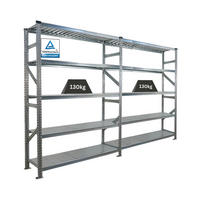 FACHBODENREGAL Proximo Stecksystem 200x300x40cm 5 Ebenen Fachlast 130 kg Beidseitig nutzbar Verzinkt - Silberfarben, Metall (300/200/40cm) - PROREGAL