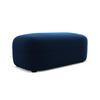 POUF Samt Stoff Blau - Blau/Schwarz, Kunststoff/Textil (92/40/48cm) - Makamii