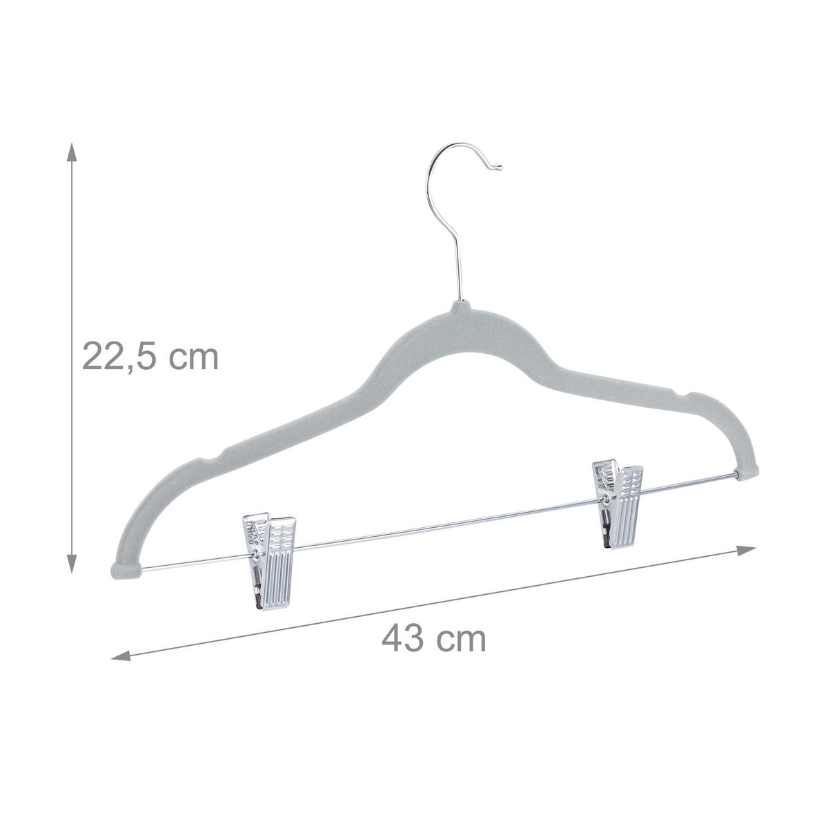 12XZAMATOVÉ vešiaky - viacfarebná, kov/textil (43/22.5/2.8cm) - Relaxdays