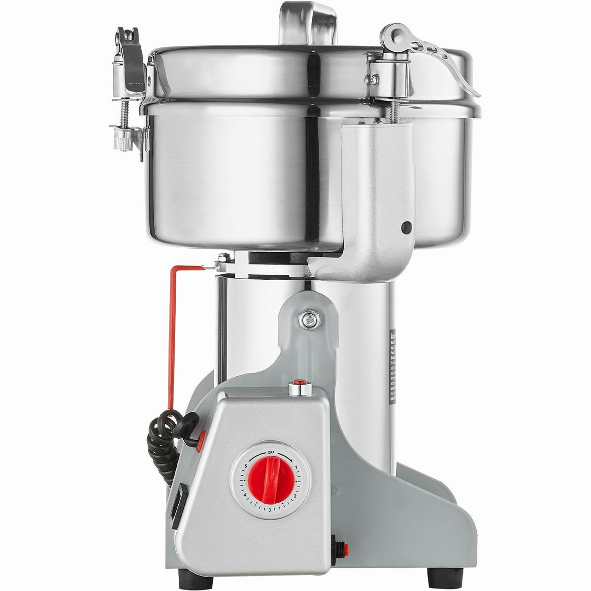 FLEISCHWOLF Elektrische Getreidemühle 2000g, 3400W, Edelstahl - Silberfarben, Metall (27/28.01/42.01cm) - Rolipo