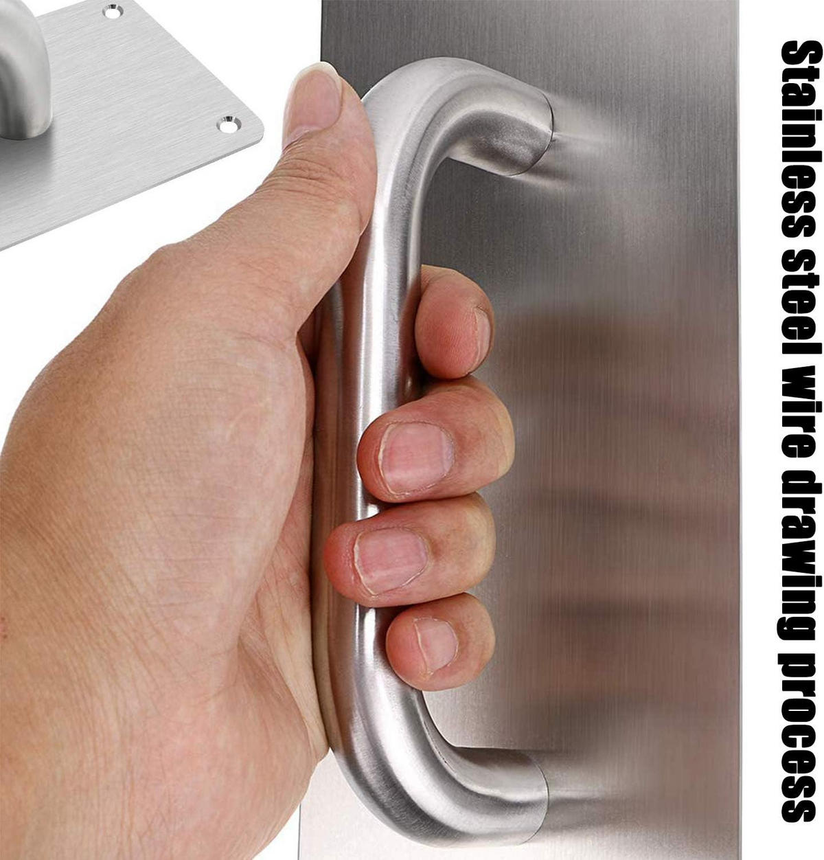 MÖBELGRIFF , für Scheunen, Sicherheitstüren , 2er-Set - Silberfarben, Metall (6.5/6.1/20cm) - BELZ