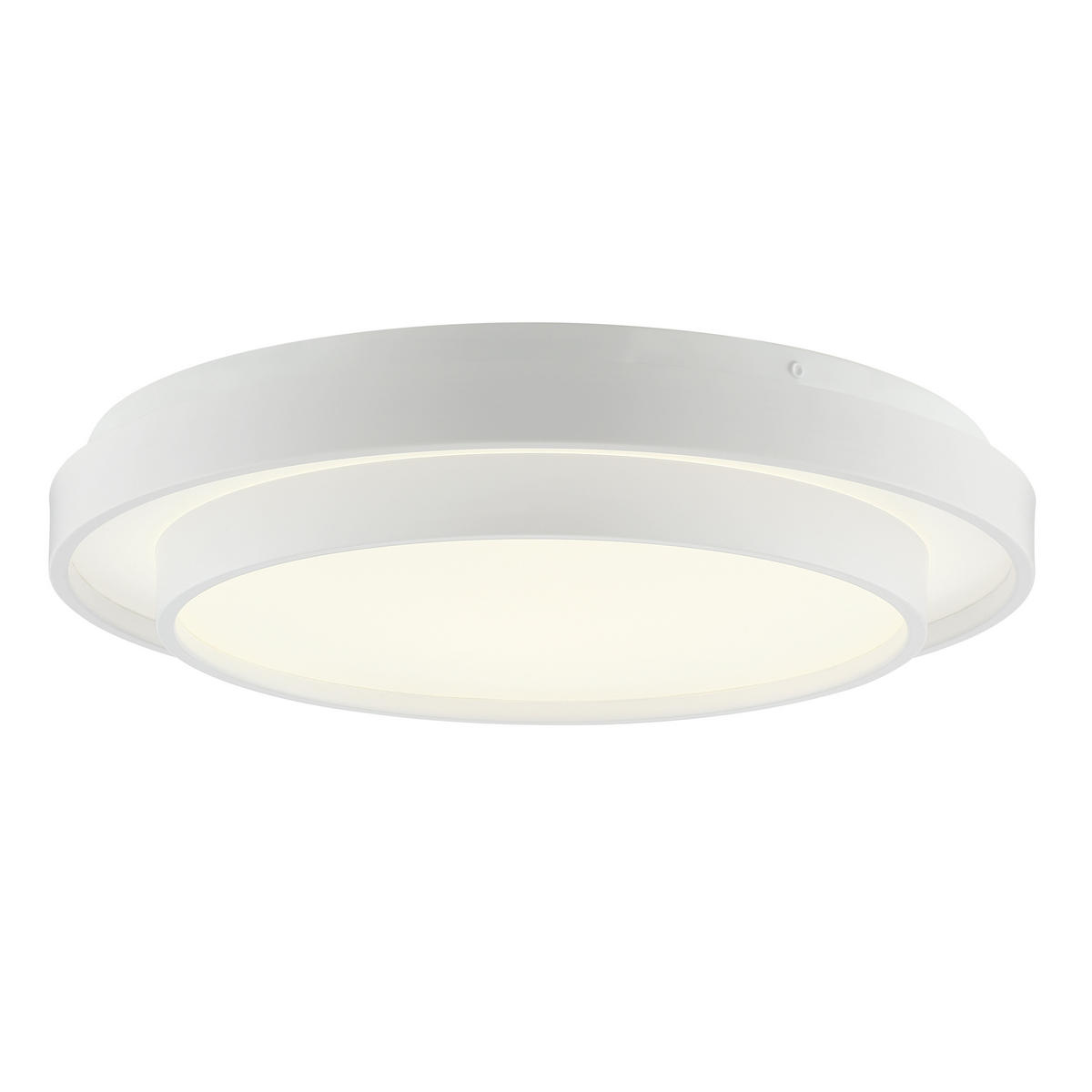 LED DECKENLEUCHTE Faruz Weiß 37,3/37,3/8,5 cm - Weiß, Metall (37.3/37.3/8.5cm) - Brilliant